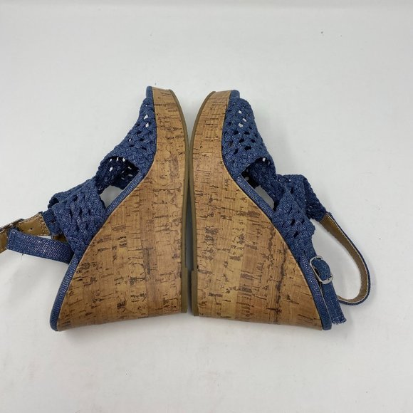 mudd crochet wedge sandals